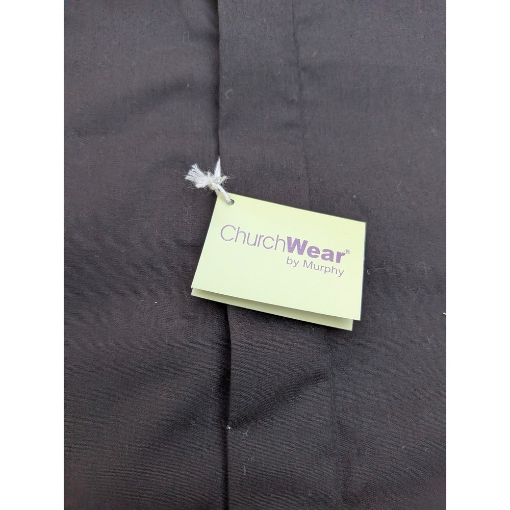 ChurchWear by Murphy Black Clergy Shirt Men Size 20 Short Sleeve Button Up - Picture 2 of 3
